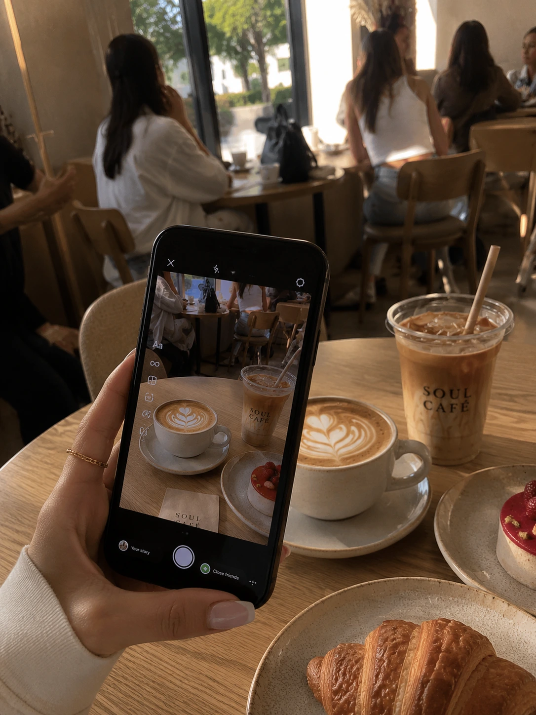 Leave a review, follow and tag us for a free drink